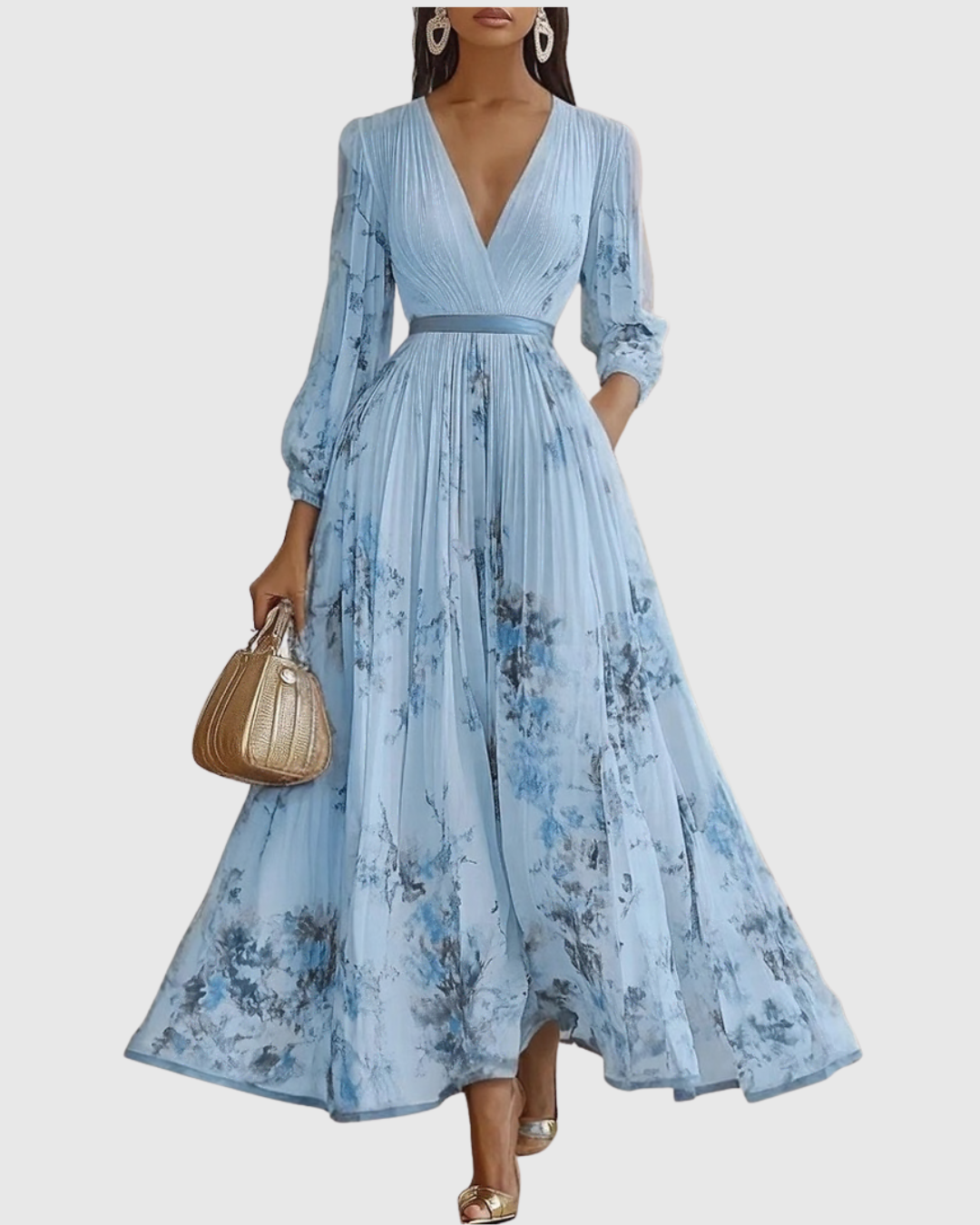 Siena™ | Elegant Pleated Maxi Dress