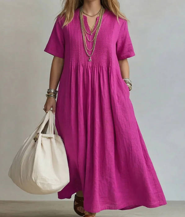 NATHALIA™ PLEATED DRESS