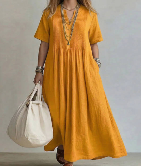 NATHALIA™ PLEATED DRESS