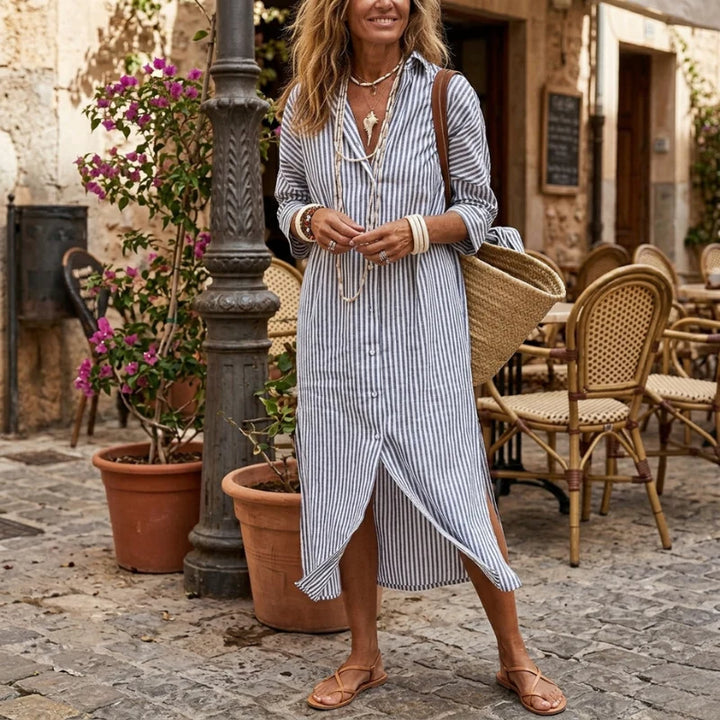 Nichole™ Elegant Striped Summer Dress