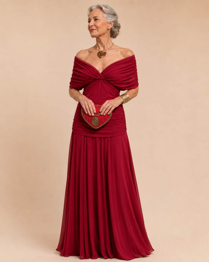 Avelora™ | Long Floral Dress with V-Neck