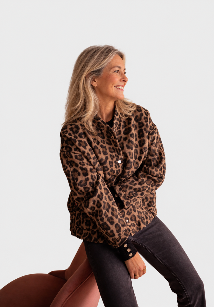 Elodie | Stylish Leopard Print Jacket