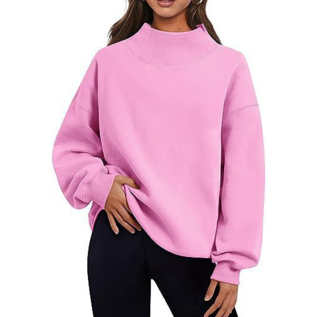 LESLY™ - Women's Oversized Turtleneck Sweatshirt Long Sleeve Pullover