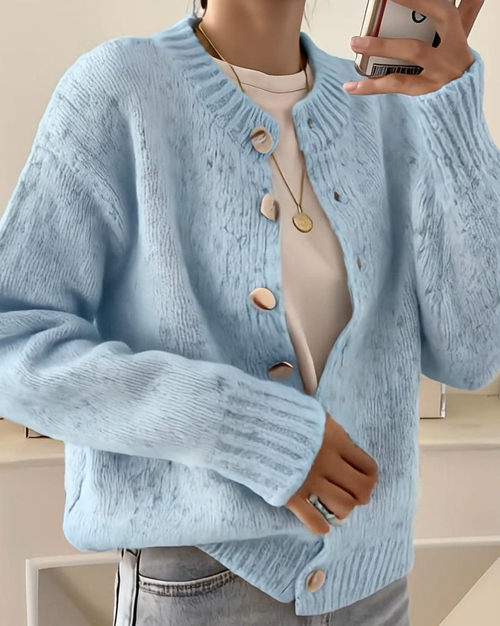 Comfortable Solid Color Cardigan