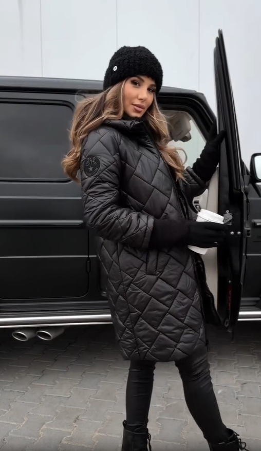 Bogna | Elegant Quilted Down Jacket with Hood