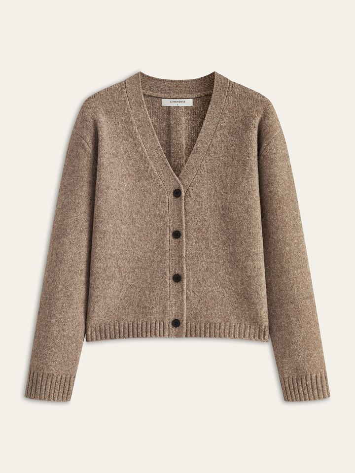 Wool Blend V-Neck Cardigan