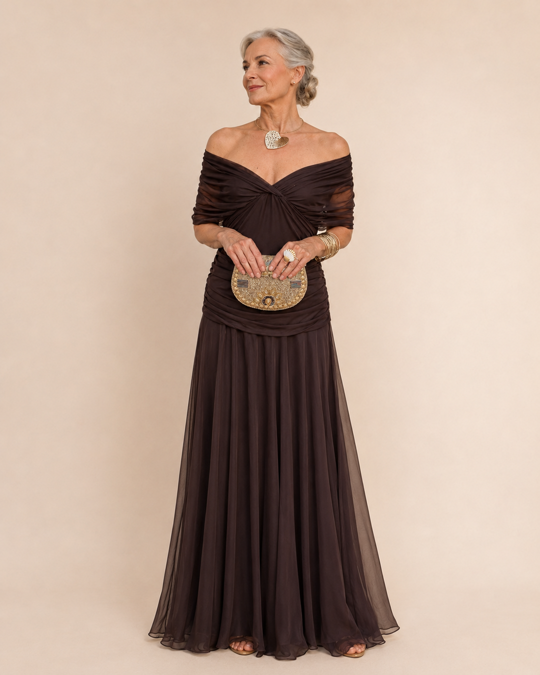 Avelora™ | Long Floral Dress with V-Neck