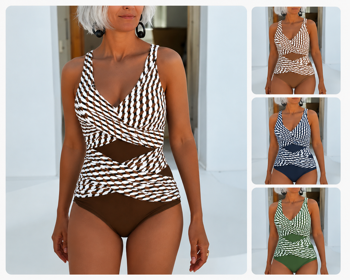 Ashley | Swimsuit with Cross Over Design for Resort Casual Wear