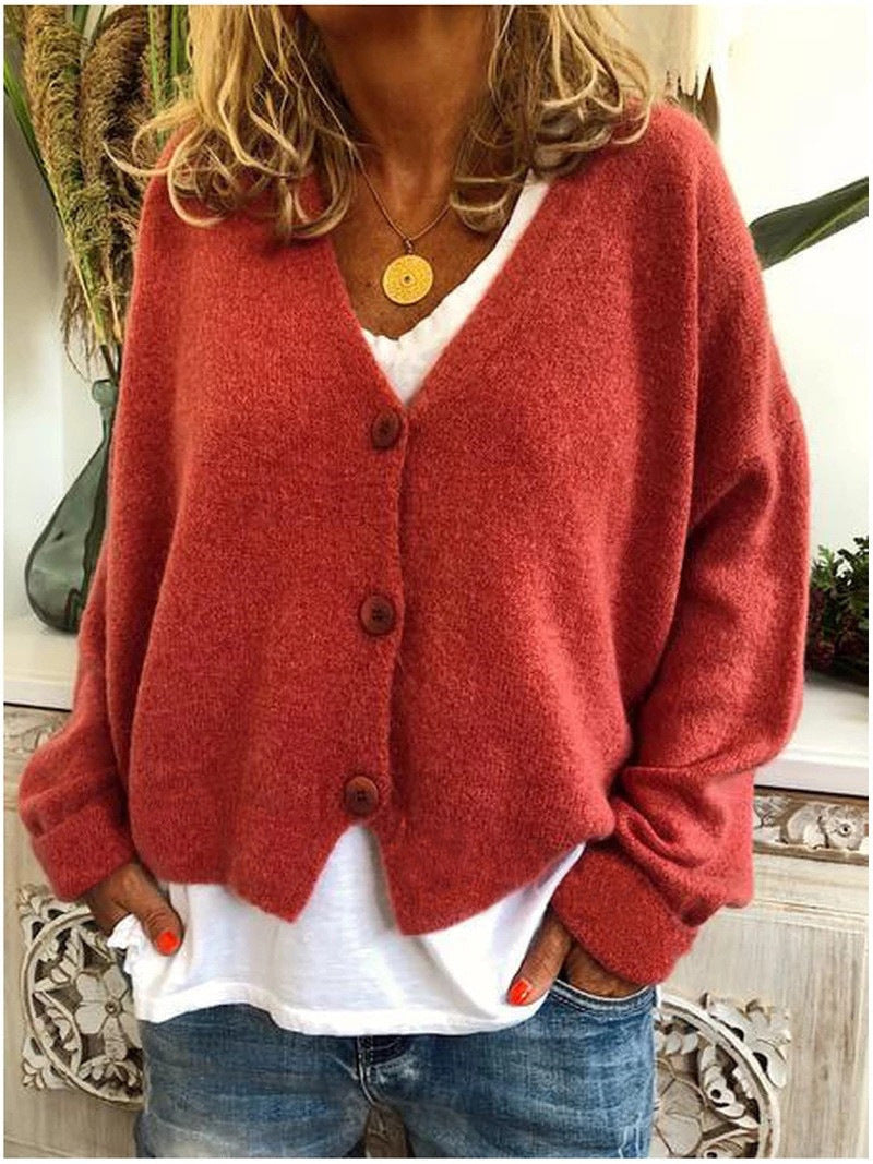 Comfortable Relaxed Fit Knit Cardigan