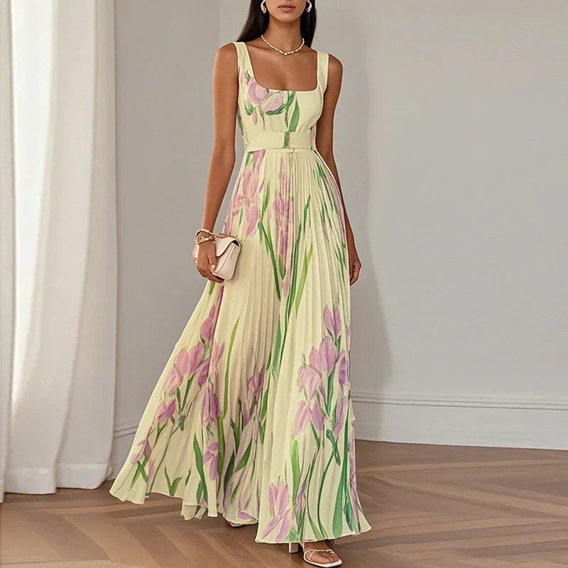 Elise | Floral A-Line Maxi Dress
