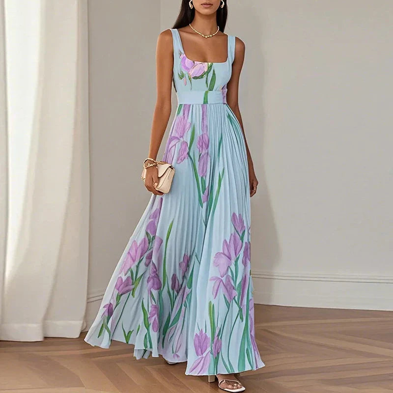 Elise | Floral A-Line Maxi Dress