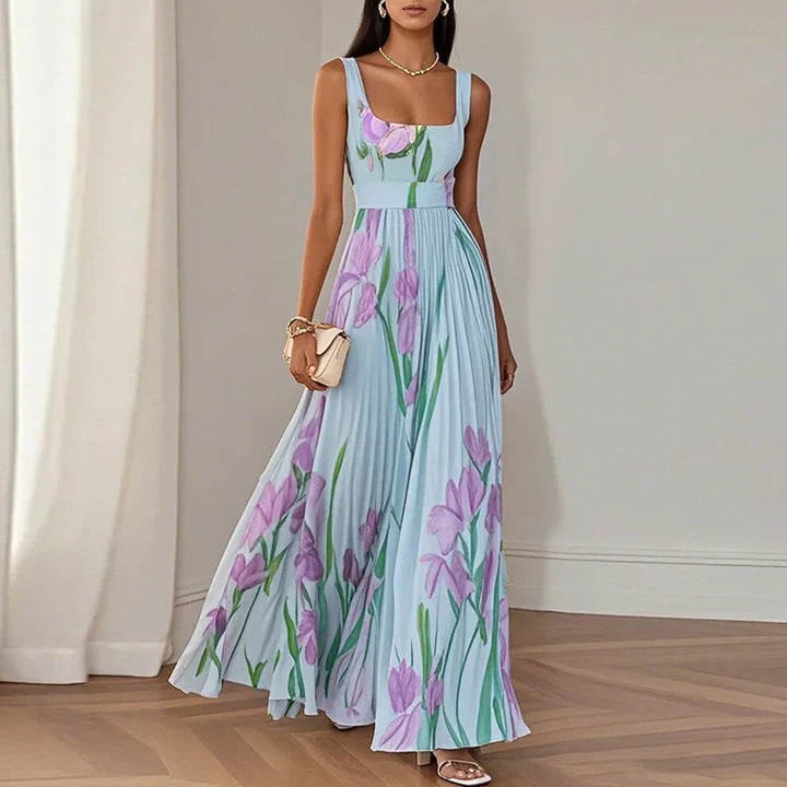 Elise | Floral A-Line Maxi Dress