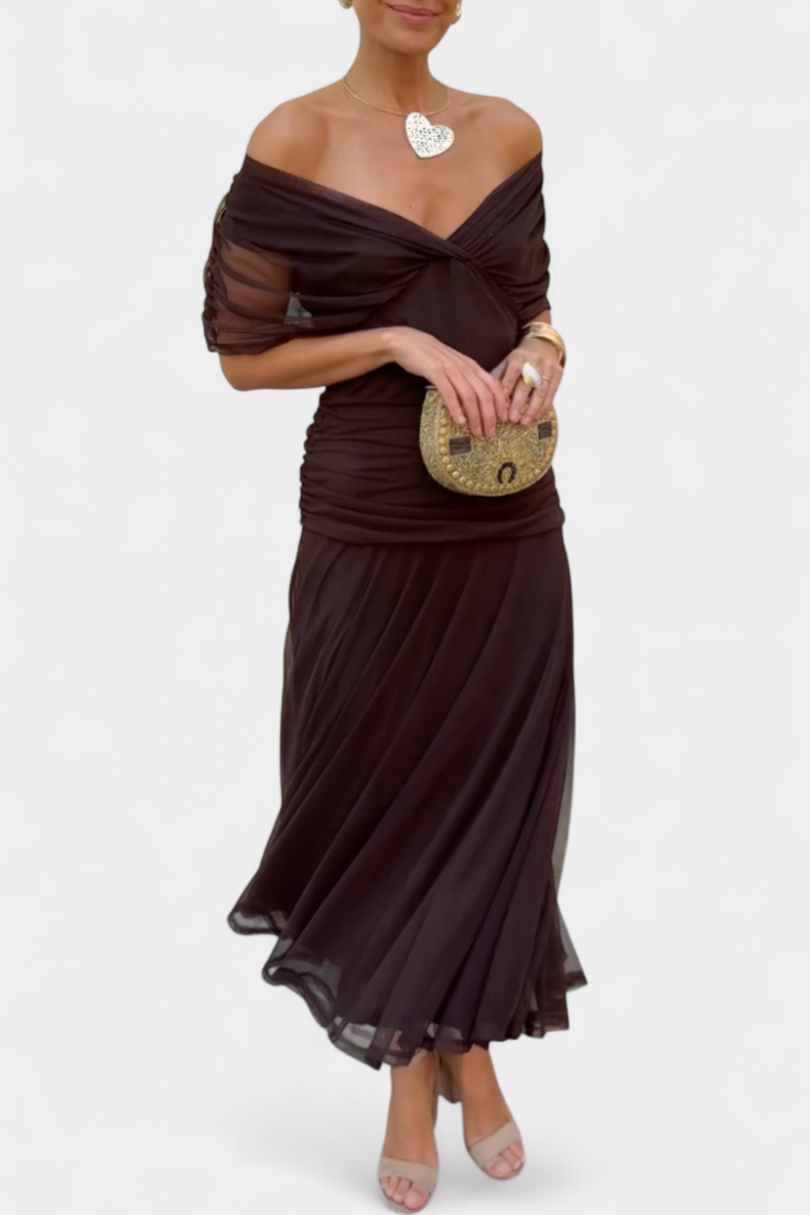 Alondra | Long Floral Dress with V-Neck