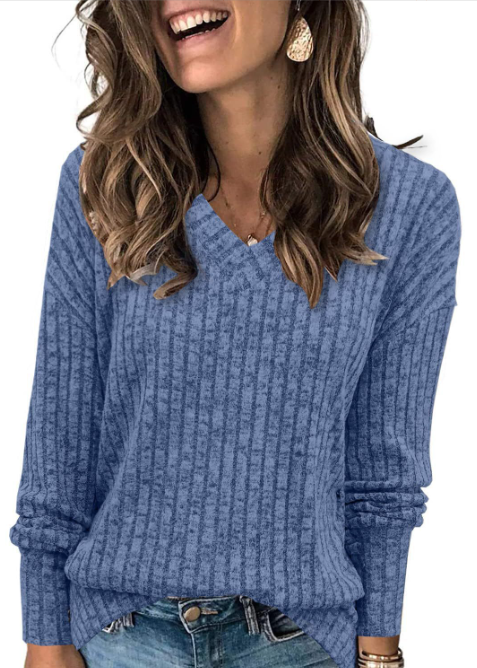 EVELYN™ - Women V Neck Oversized Lightweight Knit Sweater