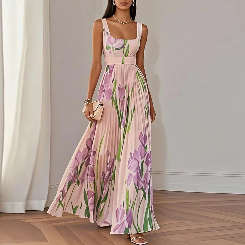 Elise | Floral A-Line Maxi Dress